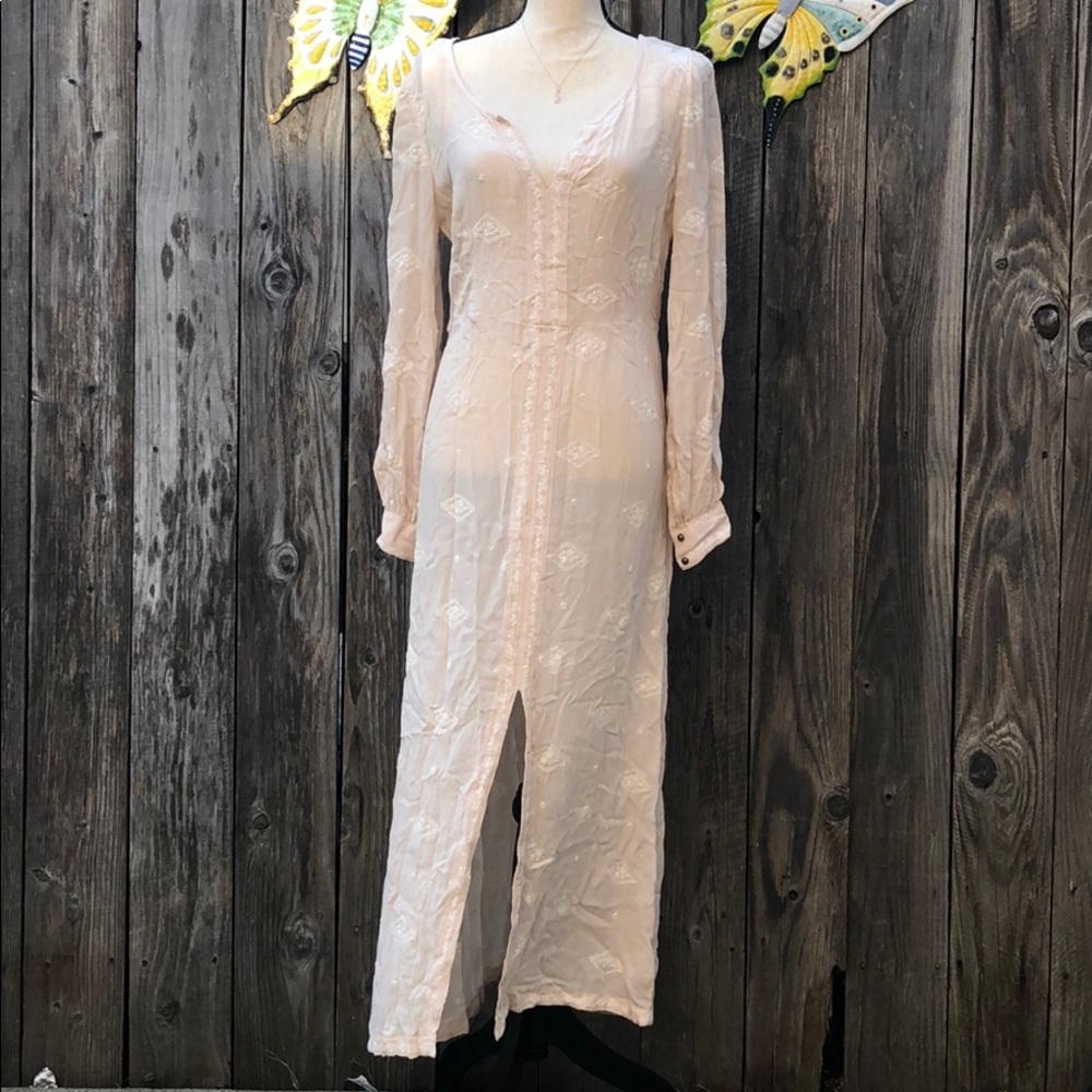 Free People Pale Pink Maxi Dress